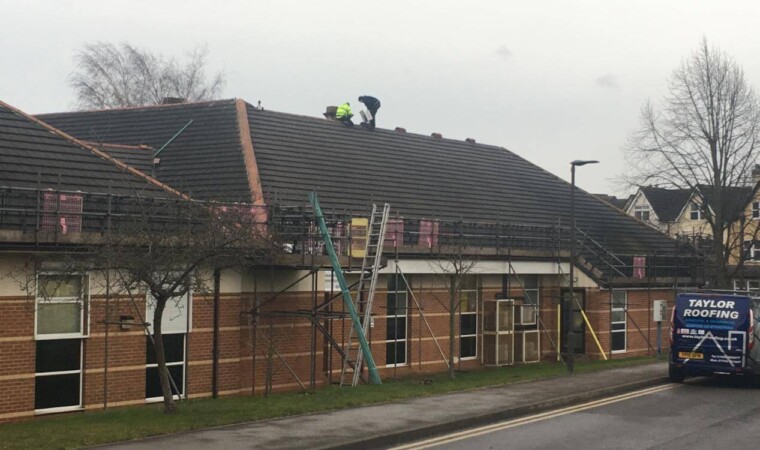 Commercial roof installation