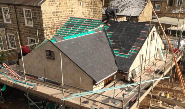 Commercial roof installation