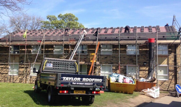 Commercial roof installation