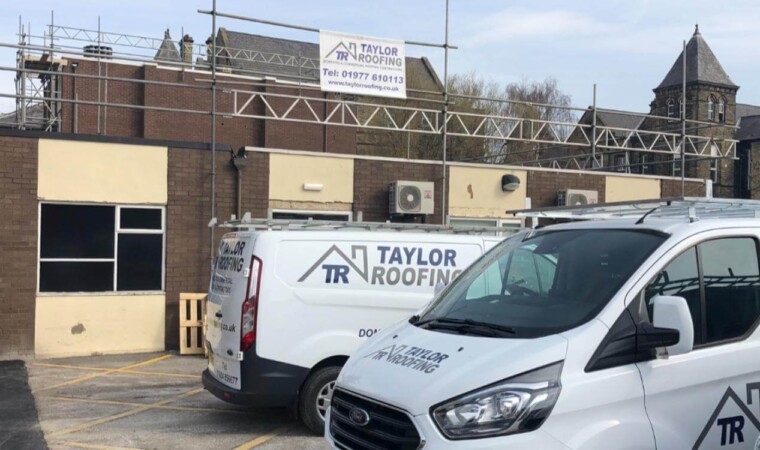 Commercial roof installation